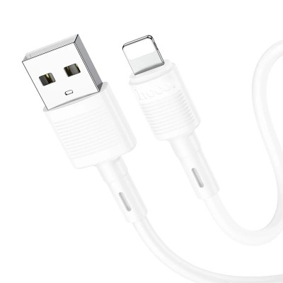 Cablu Date si Incarcare HOCO, X83 Victory, USB la tip Lightning, 1m, 2.4A, Alb foto