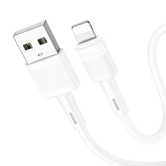 Cablu Date si Incarcare HOCO, X83 Victory, USB la tip Lightning, 1m, 2.4A, Alb