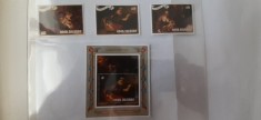 Cook-Craciun 1987 ,arta,pictura Rembrandt- serie completa si colita nestampilate-MNH (W1)