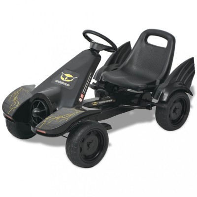 Mașinuță kart cu șezut reglabil neagră foto
