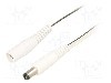 Cablu alimentare DC, DC 5,5/2,1 mufa, DC 5,5/2,1 soclu, alb, 3m, WEST POL - P21-C21-T050-300WH
