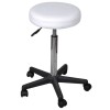 Scaun birou vidaXL, alb, reglabil 64-84cm, diametru 35.5cm, baza 52cm, max 110kg