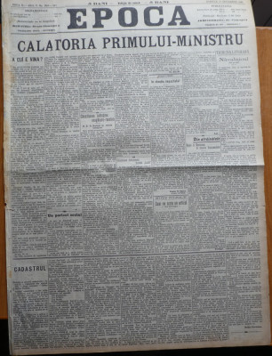 Ziarul Epoca, 19 Septembrie 1899; Calatoria Primului Ministru foto