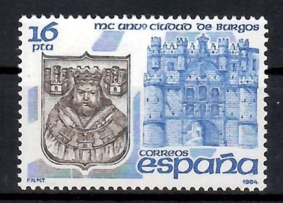Spania 1984 - Burgos - 1100 de ani de existență, MNH foto