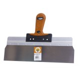 Cumpara ieftin Spaclu inox fatade, 38x10 cm x 0.5 mm, maner pluta, Olejnik