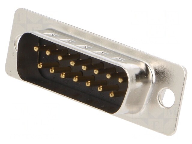Conector D-Sub 15-Pin Tată pe Cablu Lipire 3A Aur