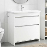 Cumpara ieftin Set de mobilier pentru baie Alb 81 x 40 x 84,5 cm
