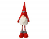 Decoratiune Gnome w red hat w heart, Decoris, 14x12x50 cm, poliester, multicolor