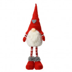 Decoratiune Gnome w red hat w heart, Decoris, 14x12x50 cm, poliester, multicolor