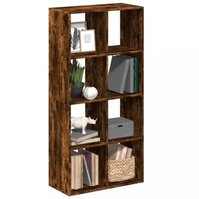 vidaXL Bibliotecă/separator cameră stejar fumuriu 69,5x29x137,5cm lemn foto