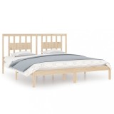Cumpara ieftin Cadru de pat, 200x200 cm, lemn masiv de pin