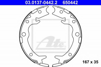 Set saboti frana, frana de mana HONDA CR-V II (RD) (2001 - 2006) ATE 03.0137-0442.2 foto