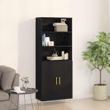 VidaXL Highboard Fag Negru 69.5x34x180 cm Lemn Tehnologic