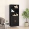 Bufet 2 pcs Stejar negru 70 x 34 x 180 cm Lemn compozit