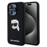 Husa pentru iPhone 15 Pro Max - Karl Lagerfeld Silicone MagSafe (KLHMP15XSKHPPLK) - Karl`s Head