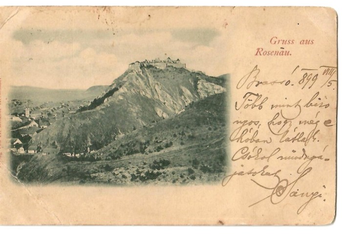 SV * Salutari din RASNOV - CETATEA 1899 * Gruss auf Rosenau - Imprejurimile Cetatii / vedere partiala