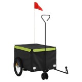 Cumpara ieftin Remorca pentru biciclete, negru si verde, 30 kg, fier
