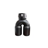 Ornament Toba Inox Dublu Negru Mat 76mm Universal ALM Evacuare Sport