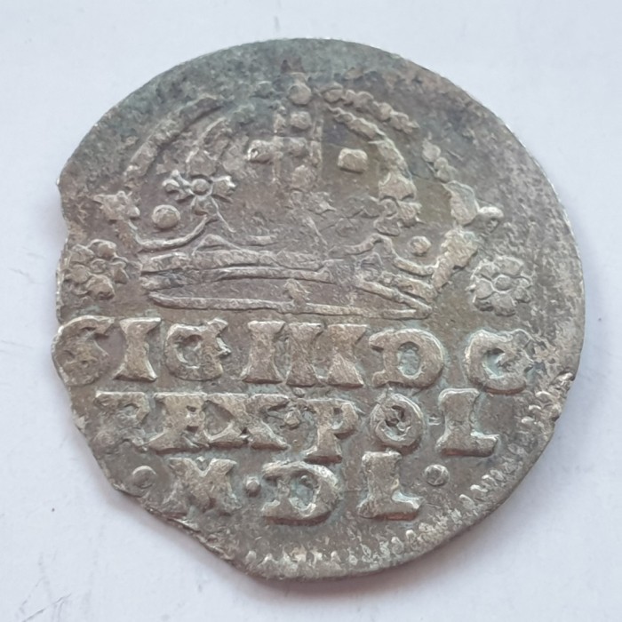 Polonia 1 groș / grosz 1608 argint Sigismund lll