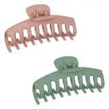 Set Clame de Păr, 11 cm, Verde Marin și Nude, 2 Bucăți, Plastic, Oem