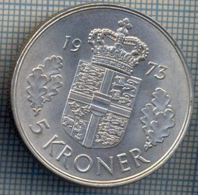 AX 1446 MONEDA- DANEMARKA - 5 KRONER -ANUL 1973 -STAREA CARE SE VEDE foto