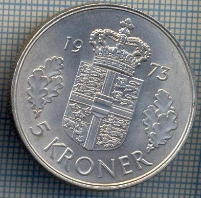 AX 1446 MONEDA- DANEMARKA - 5 KRONER -ANUL 1973 -STAREA CARE SE VEDE