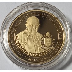 Rom&acirc;nia, 50 Bani 2019, Papa Francisc, Proof.