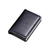 Portofel, Antifrauda, Compact, Negru, Piele ecologica, Potrivit pentru 6-7 carduri bancare, Design slim, compact, usor de transportat