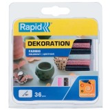 Rapid 5001423 - Baghete silicon multicolore 7x90 mm 36 bucati BGX7 EG Point G1010 Hobby 7