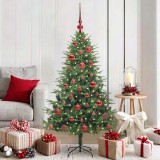 vidaXL Brad de Crăciun artificial pre-luminat cu set de bile Verde 3395335