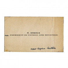 Nicolae Iorga carte de vizita si fotografie foto