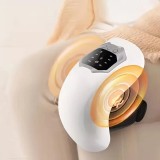 Aparat electric inteligent pentru masaj genunchi, cu vibrații, &icirc;ncălzire profundă pentru ameliorarea durerii, fara fir, din ABS, incarcare USB, alb/ne