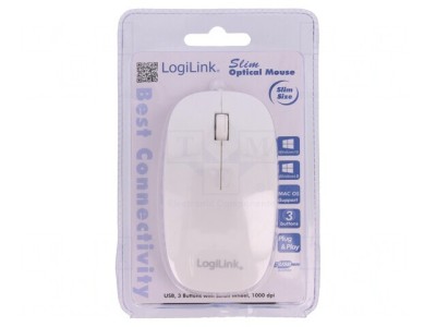 Mouse optic alb USB cu 3 butoane foto