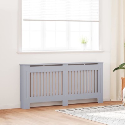 vidaXL Capac radiator 2 pcs Gri 112x19x81.5cm Lemnstratificat 3403234 foto