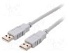 Cablu din ambele par&amp;#355;i, USB A mufa, USB 2.0, lungime 5m, gri, BQ CABLE - CAB-USBAA/5