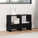 vidaXL Raft pentru reviste Stejar Negru 68,5 x 30 x 45 cm 890985