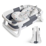 Cada de baie pliabila, Brivoo&reg;, sigura si confortabila, materiale non-toxice, design ergonomic, senzor temperatura apa, 0-12 luni
