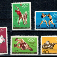 DPR Korea 1972 - Jocurile Olimpice, serie neuzata
