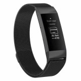 Cumpara ieftin Curea metalica magnetica Edman pentru Fitbit Charge 3 / 4, marimea L, Negru