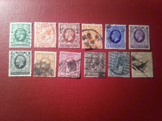 Serie mica Marea Britanie George V - 1912-1921 , 12 valori stampilate