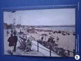 PLIMBARE PE O PLAJA AMERICANA , anii 1900 , carte postala superba