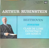 Disc vinil, LP. Sonates: Clair De Lune. Pathetique. Les Adieux-Arthur Rubinstein, Beethoven