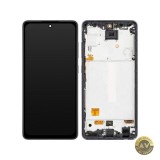 Display cu Touchscreen MP compatibil cu Samsung Galaxy A52 5G A526 / A52 A525 / A52s 5G A528 cu Rama Versiune OLED Negru
