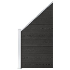 Gossi panou de gard, gri, 95x(105-180) cm, wpc