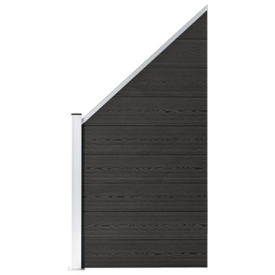 vidaXL Panou de gard, gri, 90 x (100-180) cm, WPC foto