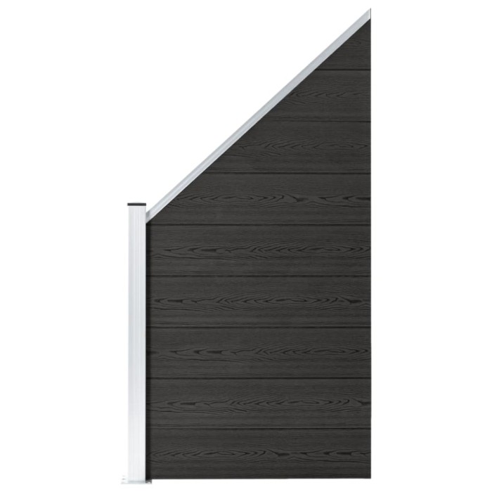vidaXL Panou de gard, gri, 90 x (100-180) cm, WPC
