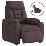 vidaXL Fotoliu rabatabil electric, maro &icirc;nchis, material textil
