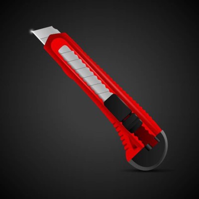 Cutit - cutter standard retractabil cu maner din plastic AVX-MR7087 foto
