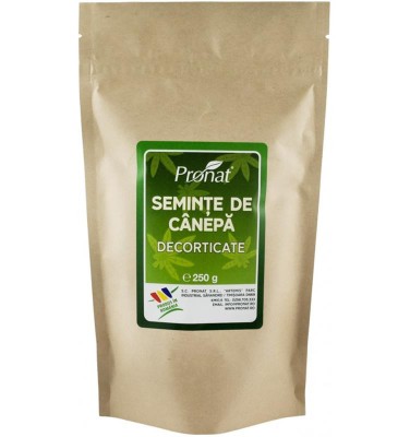 Seminte de Canepa Decorticate Bio 250 grame Pronat foto