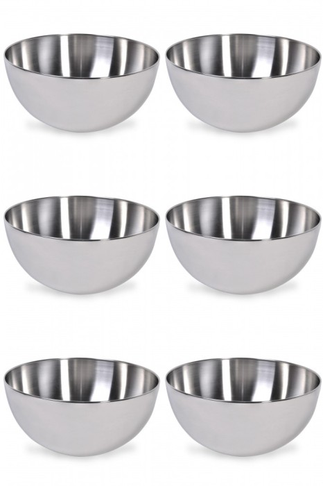 Set boluri, 6 piese, 6.5 l, Metal, Argintiu